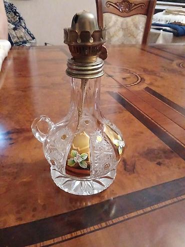 aminol yağ: Büllur korpuslu yağ lampası - Material: qalın kəsim büllur gövdə — 1