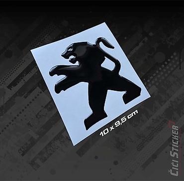 ajkula auto: 3D Stiker PEUGEOT - stikeri za automobile - 2801 Elegantni 3D Peugeot — 1