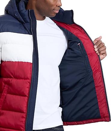 tuklu geyim: 🟦⬜️🟥Tommy Hilfiger Men's Down Alternative Hooded Puffer Jacket (Yeni) — 5