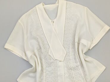 białe bluzki dopasowana krótki rękaw: Koszula Damska, 9XL, stan - Idealny
