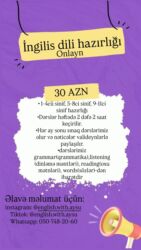 Repetitorlar: Xarici dil kursu, İngilis dili, Uşaqlar üçün, Abituriyentlər üçün