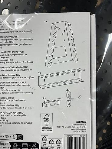 Ostali pribor i dodaci za alate: TOOL WALL KIT – zidni panel za alat, 40 x 40 cm - Zidni perforirani — 6