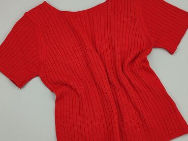czerwone spódniczka na szelkach: Sweter, S, stan - Idealny
