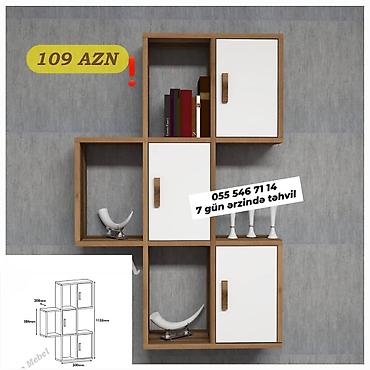 Divar rəfi – modul tipli asimmetrik dizayn - Material: ağ rəngli lalafo.az -da Divar rəfi – modul tipli asimmetrik dizayn - Material: ağ rəngli