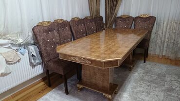 Qonaq otağı dəstləri: Qonaq otağı ve yataq mebel dəsti Tərkibi: - Geniş yemək masası — 1