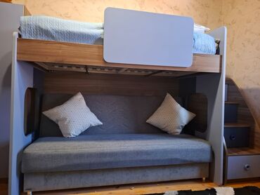 Uşaq və gənc otağı üçün dəstlər: Oğlan və qız üçün, 2 təknəfərlik çarpayı, Dolab — 4