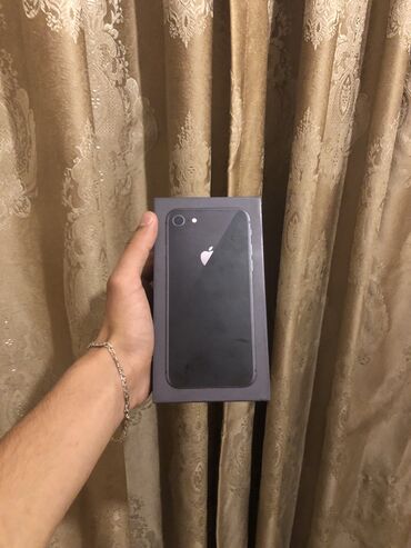 iphone xr barter: IPhone 8, 64 GB, Black Titanium, Zəmanət, Barmaq izi, Simsiz şarj