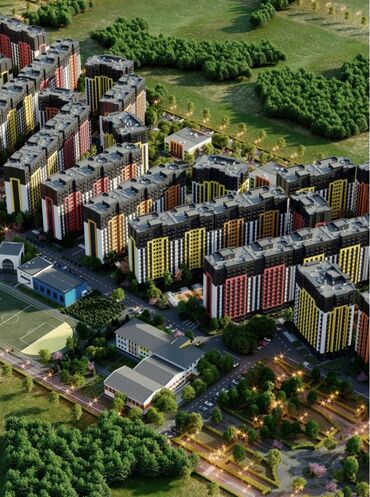 1 комнатная квартира в новостройке: 1 бөлмө, 40 кв. м, Элитка, 2 кабат, Евроремонт