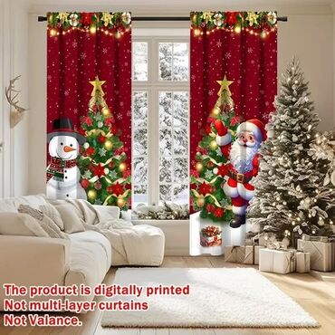 Praznična dekoracija: Novogodišnje zavese Cena 1700din/2kom kao na slici Poručuje se — 4