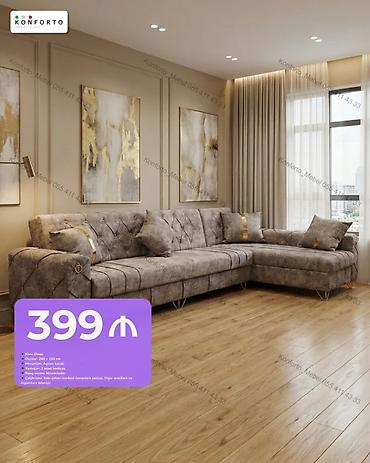 Künc divan – 399 ₼ - Ölçülər: 260 × 160 sm - Mexanizm: açılır, bazalı lalafo.az -da Künc divan – 399 ₼ - Ölçülər: 260 × 160 sm - Mexanizm: açılır, bazalı