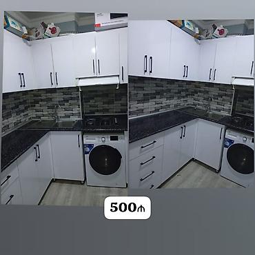 Mətbəx mebeli satılır 500₼. Ölçü 1.90/1.90 .Üzərində qaz moyka