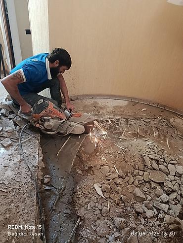 Beton işləri: Beton kəsmə xidməti - Divar, döşəmə və tavanlarda dəqiq və səliqəli — 24