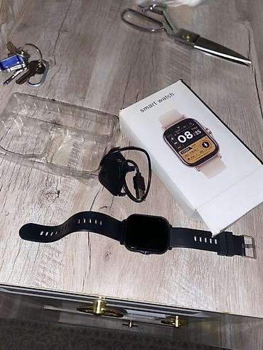 smart wacth: Yeni, Smart saat, Smart, Sensor ekran, rəng - Qara — 5