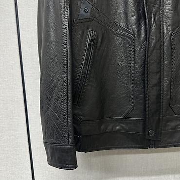 коженная: Мужская куртка, 2XL, Новый, цвет - Черный, Платная доставка — 4