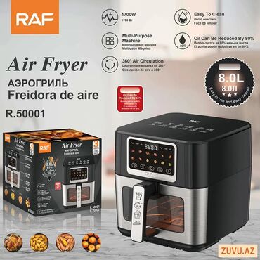 tefal optigrill baku: Air Fryer – Elektrikli Hava Fritözü 8L 🔥 💰 Qiymət: 90 AZN ✅ Həcm: 8