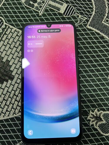 samsung s23 ultra satilir: Samsung Galaxy A24 4G, 128 GB, rəng - Qara, Barmaq izi, Face ID, İki sim kartlı