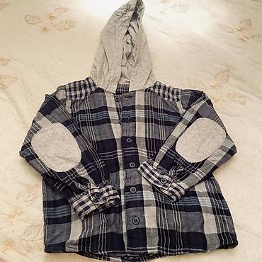 Uşaq köynəyi – kapüşonlu, düyməli, uzunqol - Brend: Mothercare