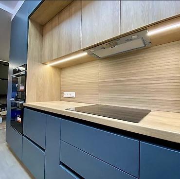 silver kitchen: Кухонный гарнитур, Новый, цвет - Серый, МДФ — 5