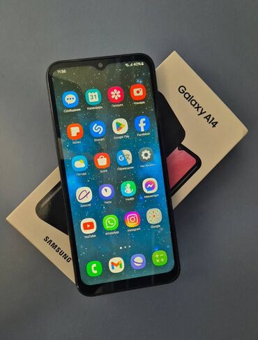 samsung a6 2018: Samsung Galaxy A14, 64 GB, rəng - Qara, Sensor, Barmaq izi, İki sim kartlı