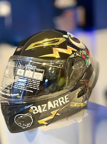 tok matoru: Motorsiklet üçün tam üzlü kask – “BIZARRE” dizayn - Korpus: parlaq — 2