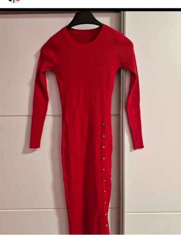 otkup svecanih haljina: S (EU 36), M (EU 38), color - Red, Other style, Long sleeves