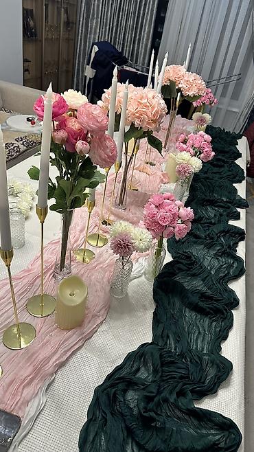 Организация мероприятий: Оформление стола 2000 сом до 15 человек 
Открытки в подарок 
W/a + — 5