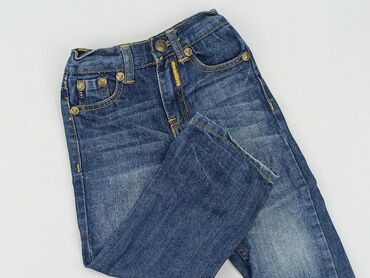 spodnie jeans szare: Spodnie jeansowe, 3-4 lat, 98/104, stan - Dobry