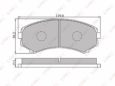 on lip: LYNXauto Ön Əyləc Bəndi (Naklatka) BD-5506 MAZDA, MITSUBISHI OEM — 2