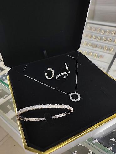 Серебряные наборы украшений: Набор украшений, Проба 925, Женские, Новый — 7