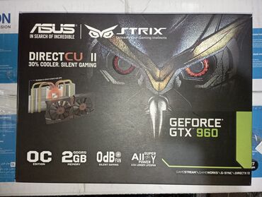 gtx 960: Видео карта, Колдонулган, Asus, GeForce GTX, 2 ГБ, ПК үчүн