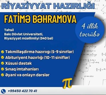репетитор по алгебре 5 класс: Repetitor, Riyaziyyat, Azərbaycan dili, Abituriyent hazırlığı, İmtahanlara hazırlıq