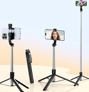 Telefon üçün tripodlar: Selfie çubuğu, tripod ştativ. 67 sm uzaqdan şəkil və video