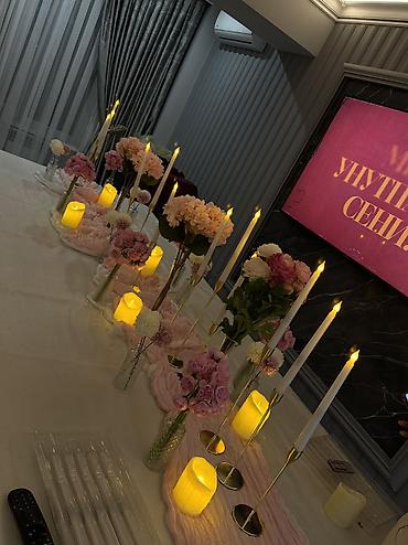 Организация мероприятий: Оформление стола 2000 сом до 15 человек 
Открытки в подарок 
W/a + — 4