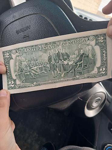 pul şekilleri: ABŞ 2 dollar banknotu - Növ: United States of America 2 Dollars (arka — 1