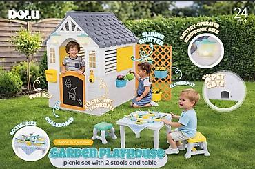 barski set: DOLU Garden Playhouse – kućica za igru sa piknik setom - Namenjena za — 1