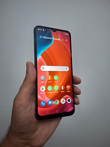 telefon tap: Realme C21Y, 64 GB, rəng - Göy, Qırıq — 1