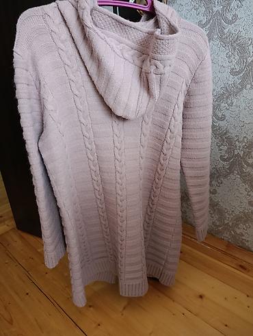 toxunma jaket: Uzun trikotaj kardiqan - Rəng: pudra/şam şaftalısı tonlarında açıq — 5