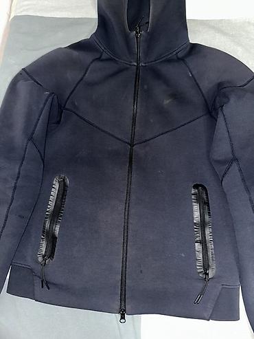 полузамок найк: Худи на молнии Nike Tech Fleece, темно-синее (navy) Состояние — 2