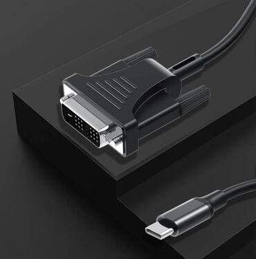 кабели и переходники для серверов 3 м: Кабель переходник Type C на DVI- F - full HD 1080