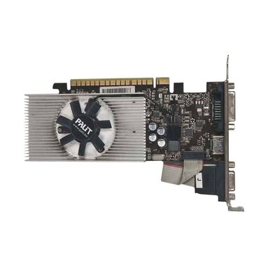 Кабели подключения: Видеокарта, Б/у, Palit, GeForce GT, До 2 ГБ, Для ПК