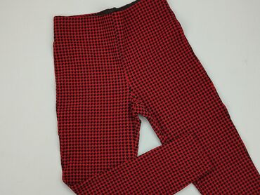 czerwone spodnie materiałowe z lampasami: Material trousers, M (EU 38), condition - Good