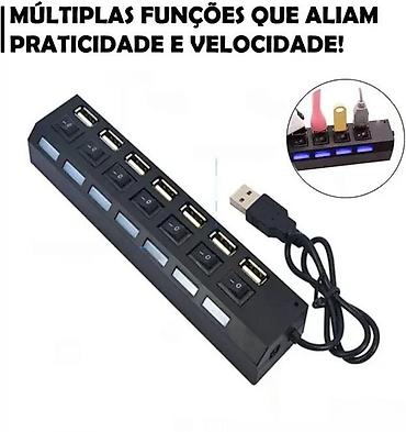 maxi staklene case: Usb HUB 3.0/ 7 porta NOVO. OPIS PROIZVODA: Sa LED svetlom i prekidačem — 3