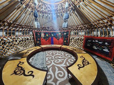 Аренда юрт: Аренда юрты, Каркас Деревянный, 85 баш, Стол, Казан, Посуда — 7