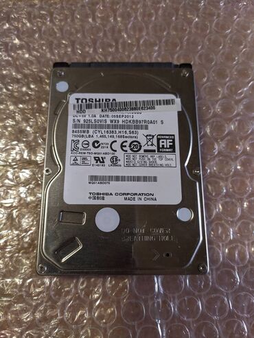 Жесткие диски, переносные винчестеры: Накопитель, Б/у, Toshiba, HDD, 1 ТБ, 2.5", Для ноутбука