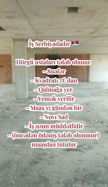 tikinti vakansiya: Serbiyada hörgü ustaları üçün iş təklifi +381 62 1441 081 - Yer — 1