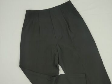 tanie sukienki wizytowe dla puszystych: Material trousers for women, L (EU 40)