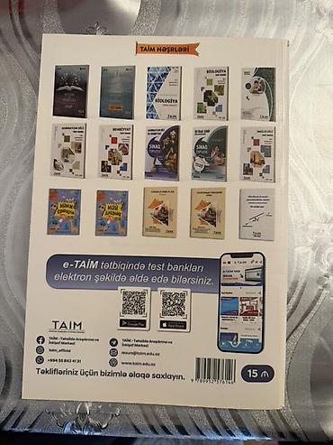 Testlər: Məhsul: “İngilis dili müəllimləri üçün Sınaq Toplusu” – TAİM nəşri — 1