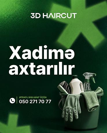 кабинет косметолога: 3D Haircut Salon üçün xadimə axtarılır! Vəzifə: Salonun gündəlik — 1