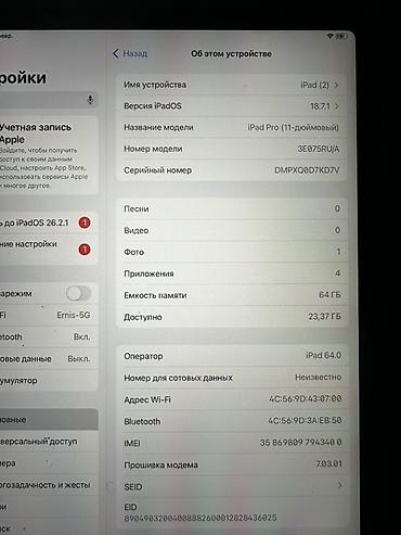 Планшеты: Планшет, Apple, 10" - 11", Wi-Fi, Классический цвет - Серый — 10