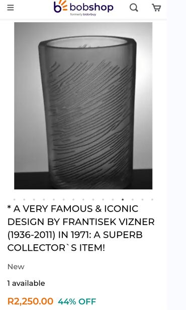 Ostali kućni dekor: Vaza nova 71 godina masivna Frantisek Viznar,rucni rad Poljska — 2